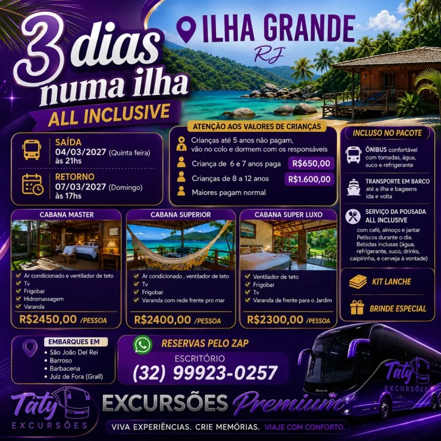 Ilha Grande All Inclusive com Taty Excursões